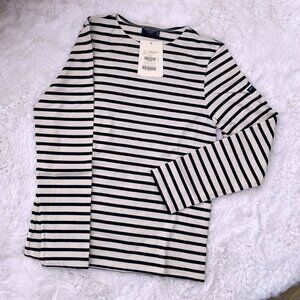 NWT - Saint James Merdien Stripe Unisex T-shirt - Ecru/Marine⚓